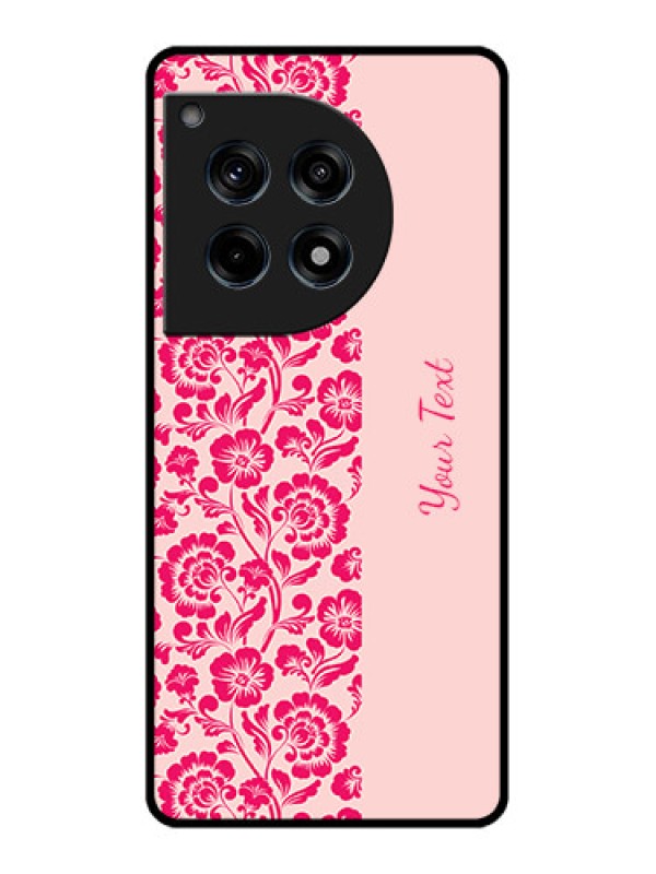Custom Oneplus 12R 5G Custom Glass Phone Case - Attractive Floral Pattern Design