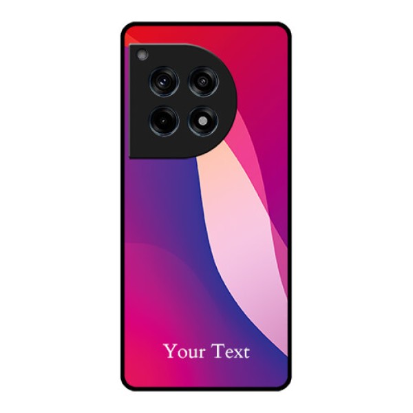 Oneplus 12R 5G Custom Glass Phone Case - Digital Abstract Overlap Design Oneplus 12R 5G Custom Glass Phone Case - Digital Abstract Overlap Design