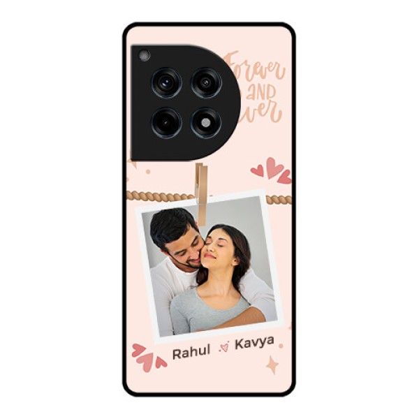 Oneplus 12R 5G Custom Glass Phone Case - Forever And Ever Love Design Oneplus 12R 5G Custom Glass Phone Case - Forever And Ever Love Design