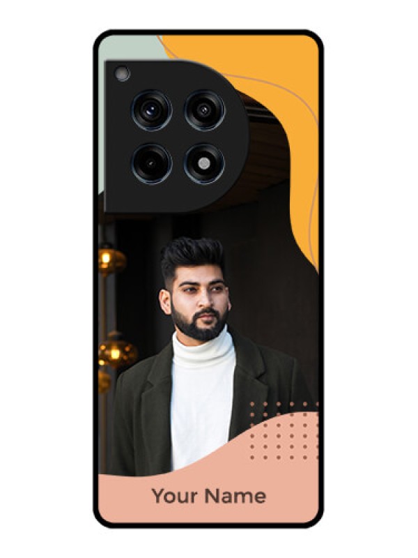 Custom Oneplus 12R 5G Custom Glass Phone Case - Tri - Coloured Overlay Design