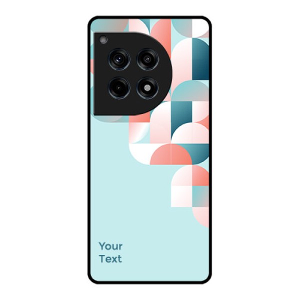 Oneplus 12R 5G Custom Glass Phone Case - Stylish Semi - Circle Pattern Design Oneplus 12R 5G Custom Glass Phone Case - Stylish Semi - Circle Pattern Design