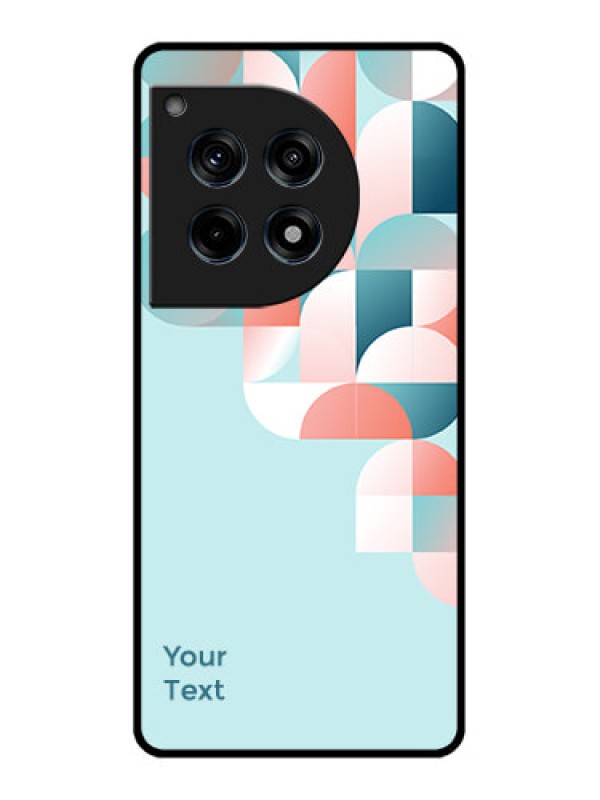 Custom Oneplus 12R 5G Custom Glass Phone Case - Stylish Semi - Circle Pattern Design