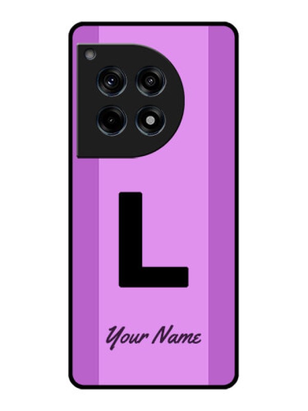 Custom Oneplus 12R 5G Custom Glass Phone Case - Tricolor Custom Text Design