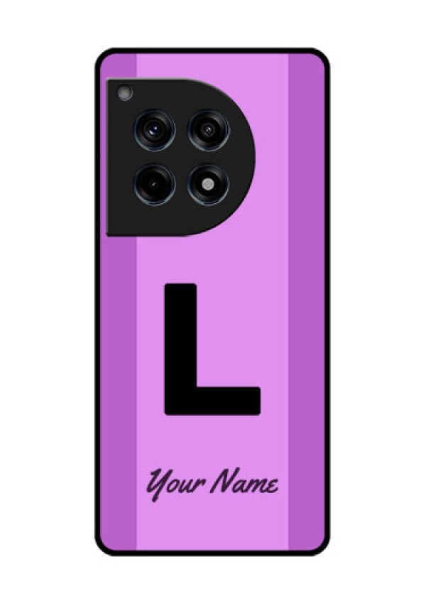 Oneplus 12R 5G Custom Glass Phone Case - Tricolor Custom Text Design