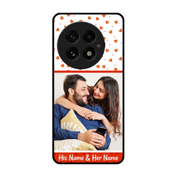 OnePlus 13 5G Custom Glass Phone CaseOrange Love Symbol Design OnePlus 13 5G Custom Glass Phone CaseOrange Love Symbol Design