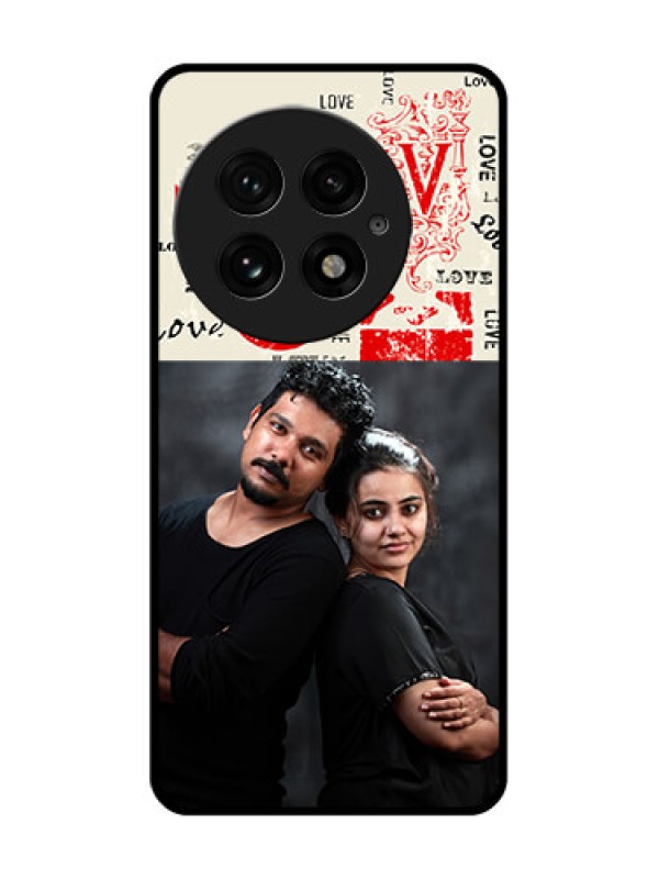 Custom OnePlus 13 5G Custom Glass Phone CaseTrendy Love Design Case