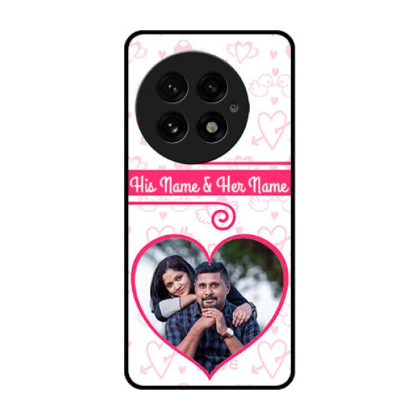 OnePlus 13 5G Custom Glass Phone CaseHeart Shape Love Design