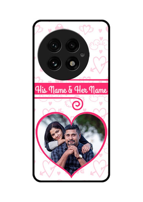 OnePlus 13 5G Custom Glass Phone CaseHeart Shape Love Design