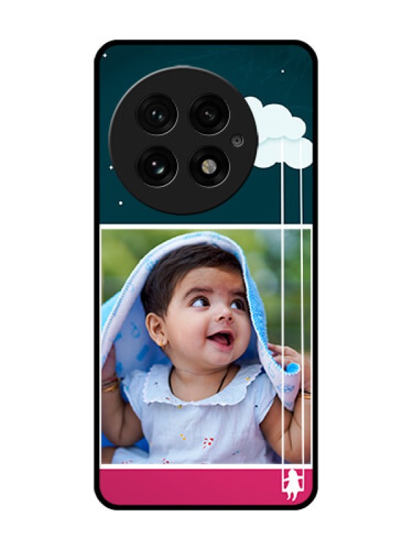 Custom OnePlus 13 5G Custom Glass Phone CaseCute Girl With Cloud Design