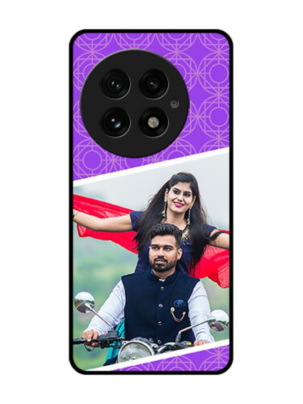 Custom OnePlus 13 5G Custom Glass Phone CaseViolet Color Pattern Design