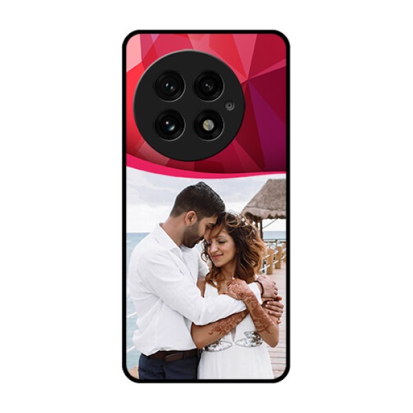 OnePlus 13 5G Custom Glass Phone CaseRed Abstract Design