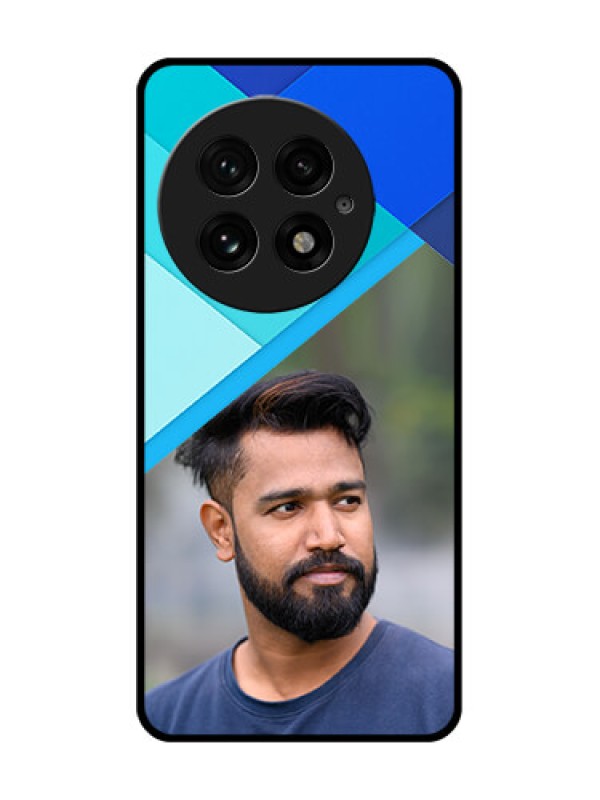 Custom OnePlus 13 5G Custom Glass Phone CaseBlue Pattern Design