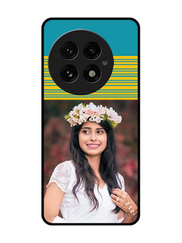 Custom OnePlus 13 5G Custom Glass Phone CaseYellow and Blue Design