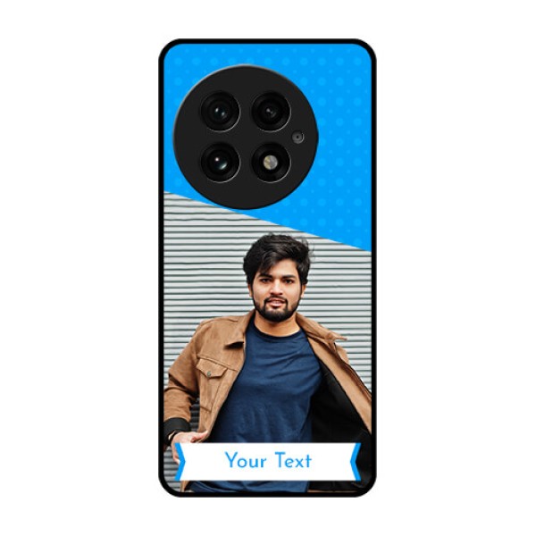OnePlus 13 5G Custom Glass Phone CaseSimple Blue Color Design
