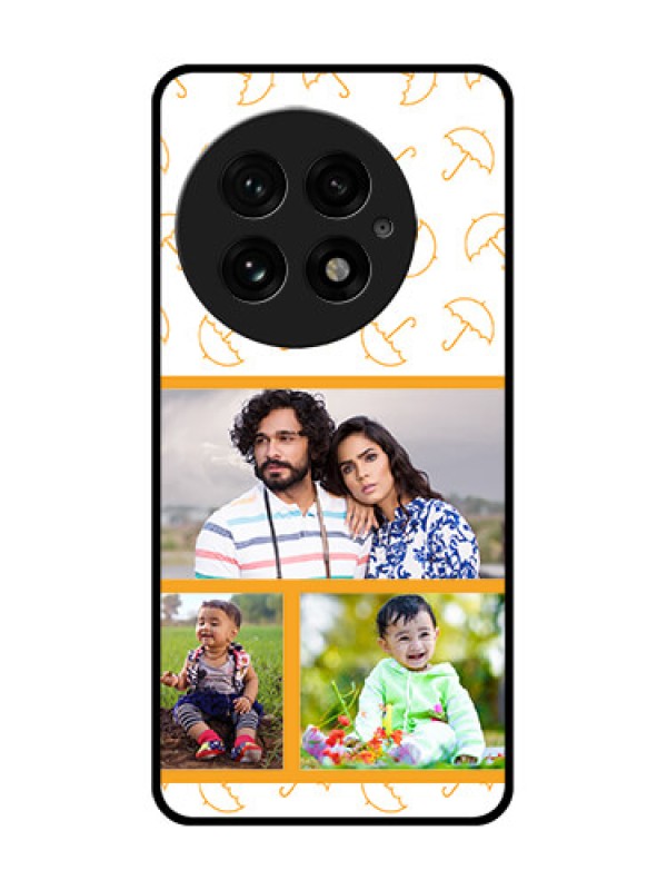 Custom OnePlus 13 5G Custom Glass Phone CaseYellow Pattern Design