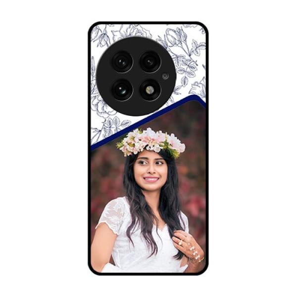 OnePlus 13 5G Custom Glass Phone CaseClassy Floral Design