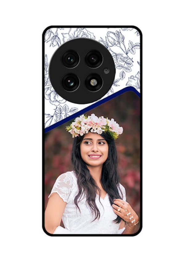 OnePlus 13 5G Custom Glass Phone CaseClassy Floral Design