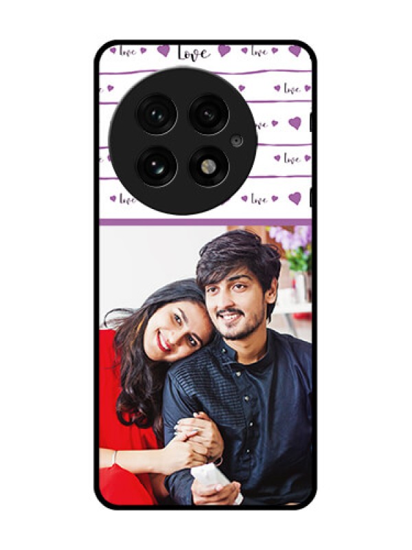 Custom OnePlus 13 5G Custom Glass Phone CaseCouples Heart Design