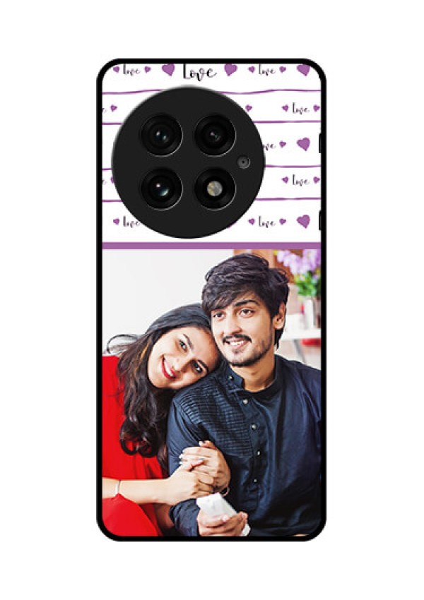 OnePlus 13 5G Custom Glass Phone CaseCouples Heart Design