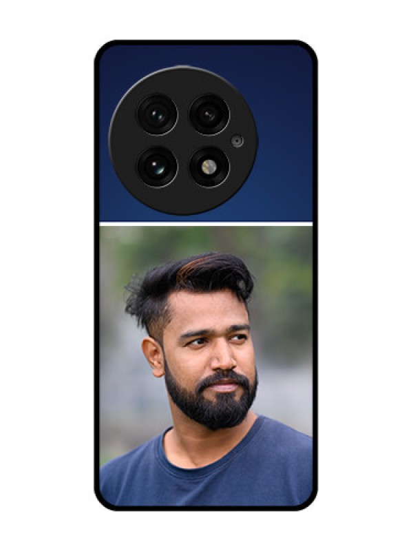 Custom OnePlus 13 5G Custom Glass Phone CaseSimple Royal Blue Design