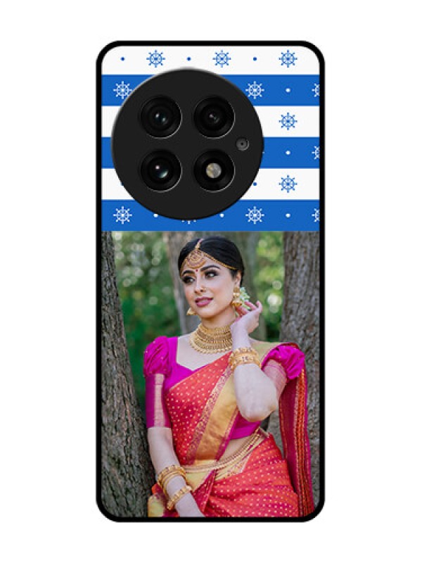 Custom OnePlus 13 5G Custom Glass Phone CaseSnow Pattern Design