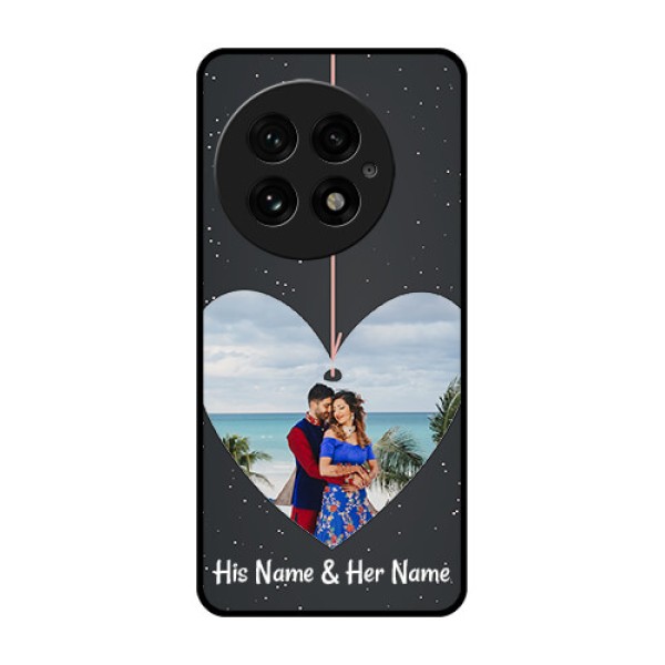 OnePlus 13 5G Custom Glass Phone CaseHanging Heart Design