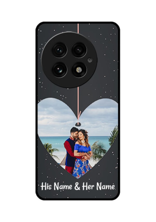 OnePlus 13 5G Custom Glass Phone CaseHanging Heart Design