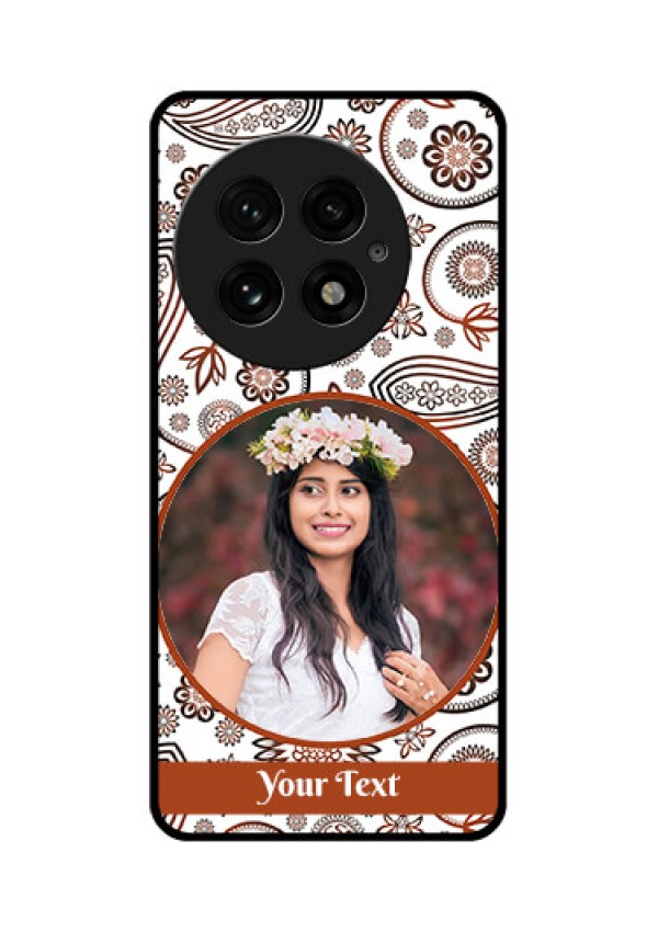 OnePlus 13 5G Custom Glass Phone CaseAbstract Flower Design