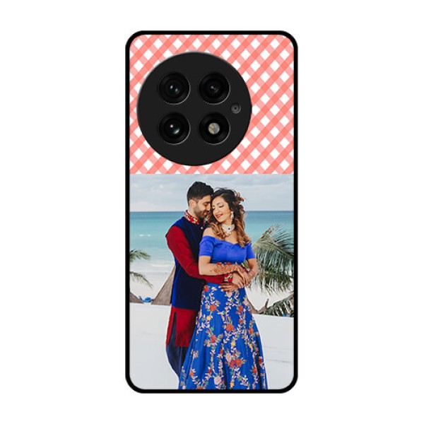 OnePlus 13 5G Custom Glass Phone CasePink Pattern Design