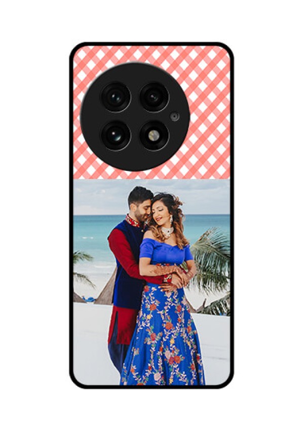 OnePlus 13 5G Custom Glass Phone CasePink Pattern Design