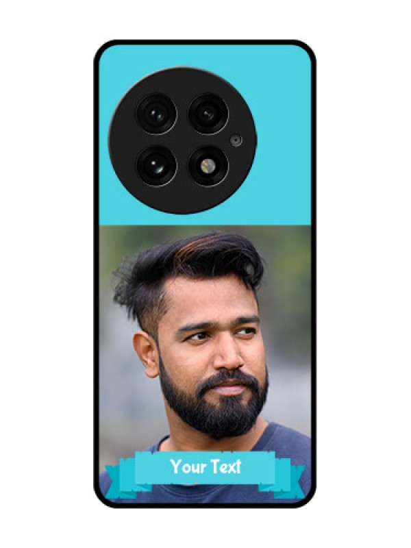 Custom OnePlus 13 5G Custom Glass Phone CaseBlue Color Design