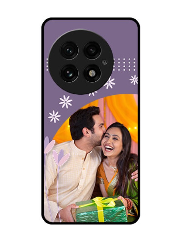 Custom OnePlus 13 5G Custom Glass Phone CaseLavender Flowers Design