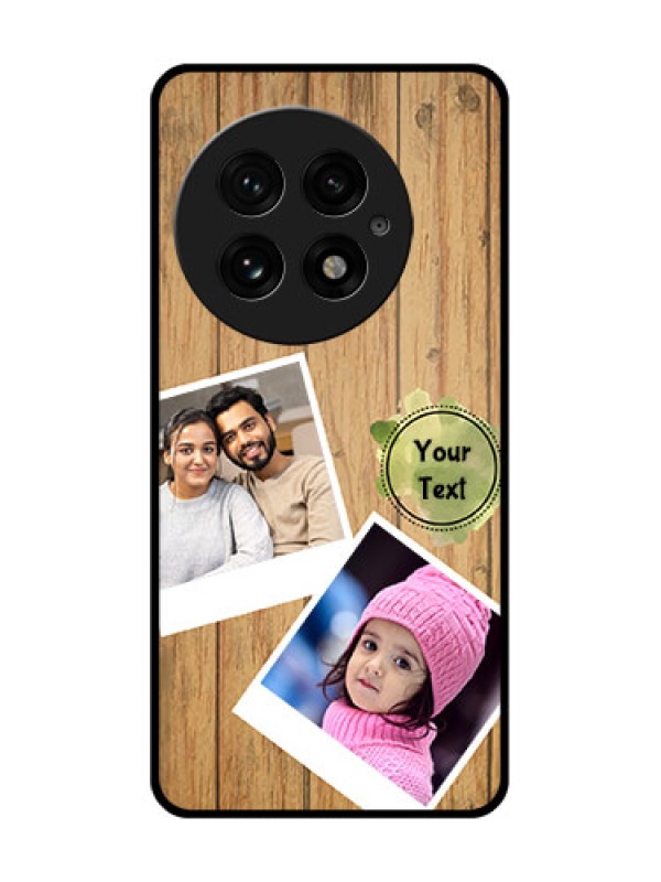 Custom OnePlus 13 5G Custom Glass Phone CaseWooden Texture Design