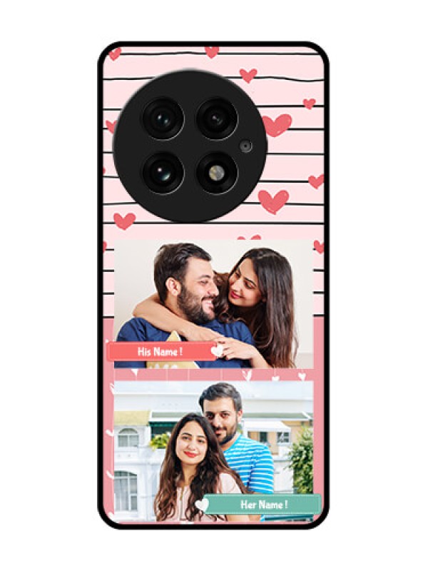 Custom OnePlus 13 5G Custom Glass Phone CasePhoto With Heart Design