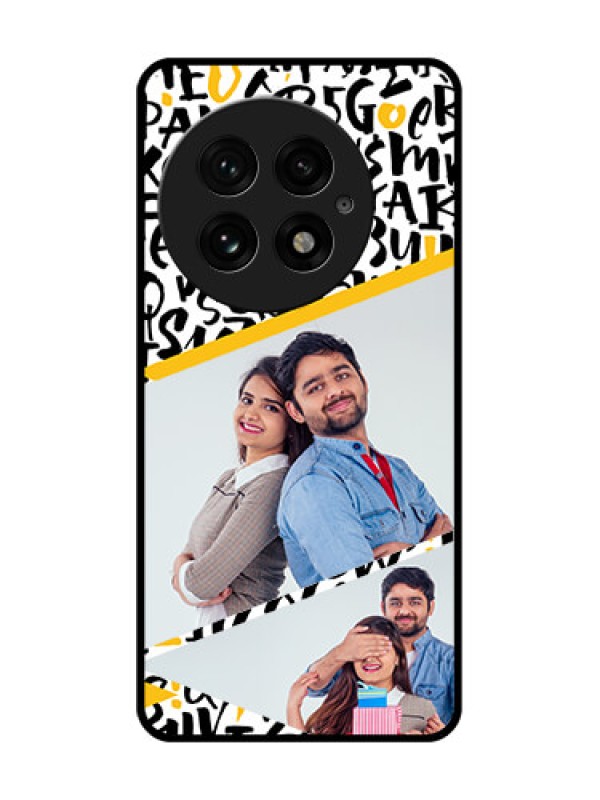 Custom OnePlus 13 5G Custom Glass Phone CaseLetters Pattern Design
