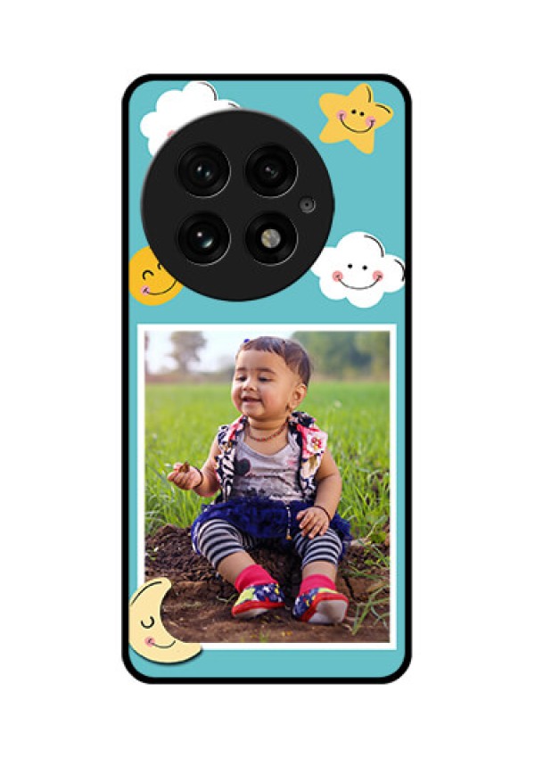 OnePlus 13 5G Custom Glass Phone CaseSmiley Kids Stars Design