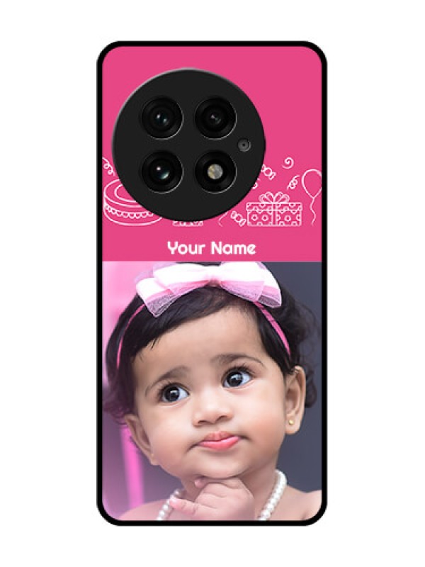 Custom OnePlus 13 5G Custom Glass Phone CaseWith Birthday Line Art Design