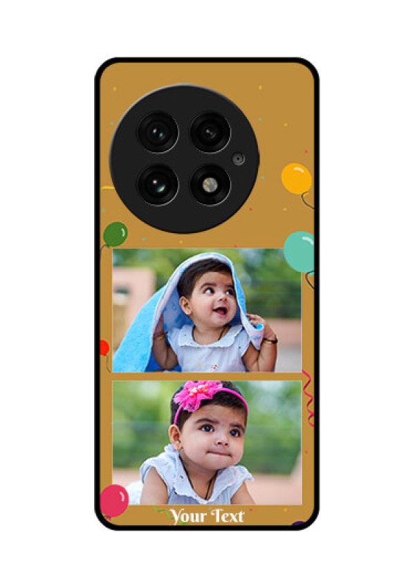 OnePlus 13 5G Custom Glass Phone CaseImage Holder With Birthday Celebrations Design