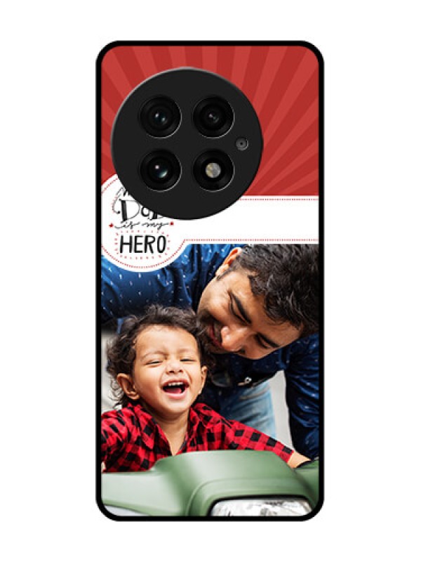 Custom OnePlus 13 5G Custom Glass Phone CaseMy Dad Hero Design