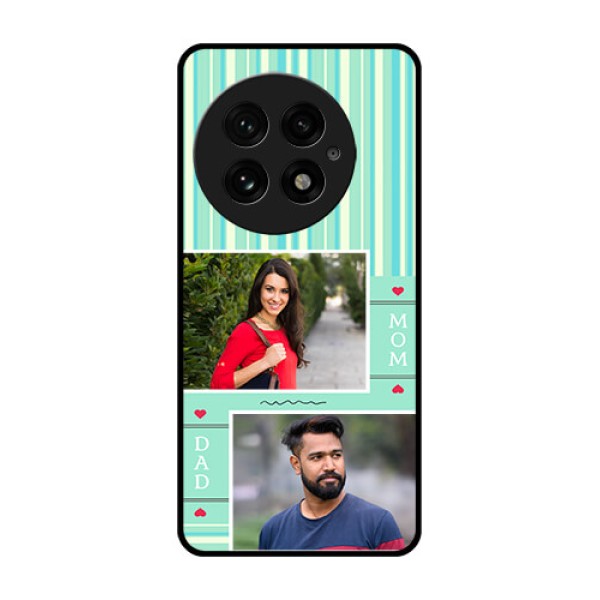 OnePlus 13 5G Custom Glass Phone CaseMom and Dad Pic Design