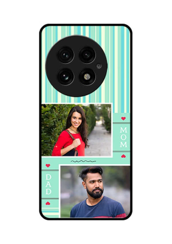 OnePlus 13 5G Custom Glass Phone CaseMom and Dad Pic Design