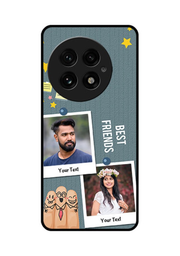 OnePlus 13 5G Custom Glass Phone CaseSticky Frames And Friendship Design