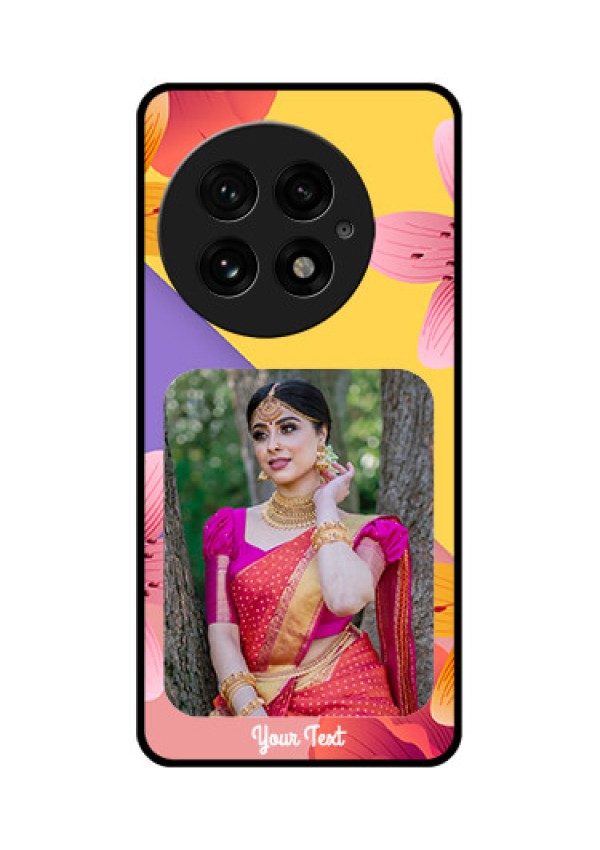 OnePlus 13 5G Custom Glass Phone Case3 Image With Vintage Floral Design
