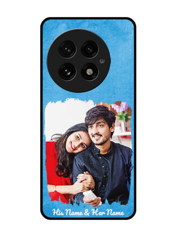 Custom OnePlus 13 5G Custom Glass Phone Case - Blue Color Vintage Design