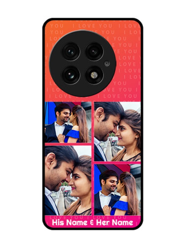 Custom OnePlus 13 5G Custom Glass Phone CaseI Love You Pink Design