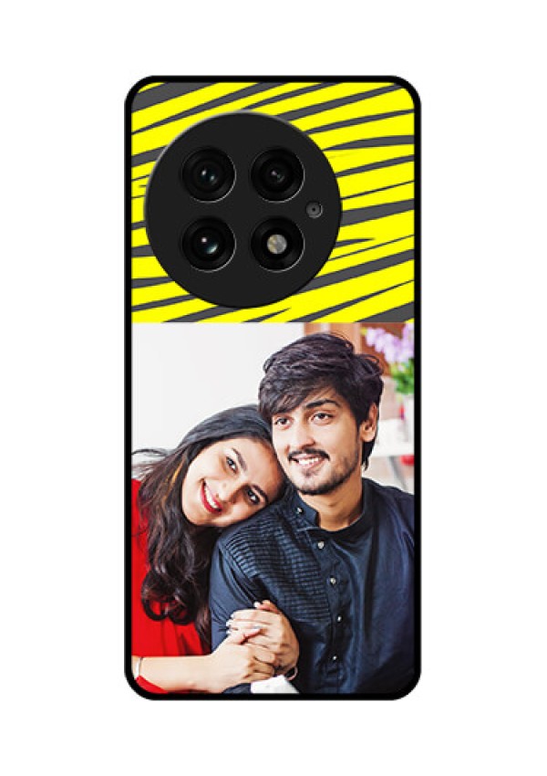 OnePlus 13 5G Custom Glass Phone CaseYellow Abstract Design