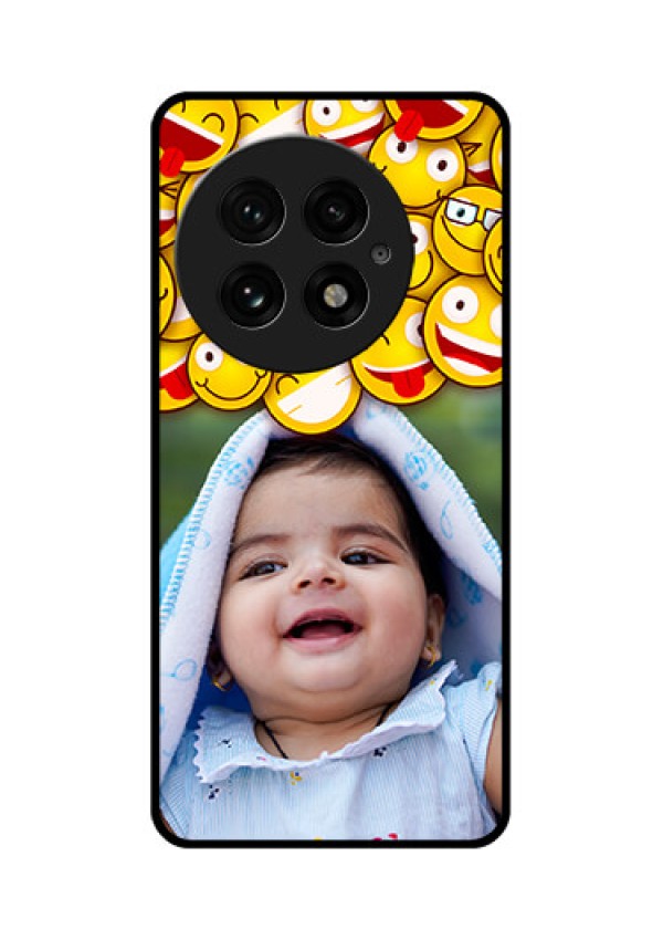 OnePlus 13 5G Custom Glass Phone CaseWith Smiley Emoji Design