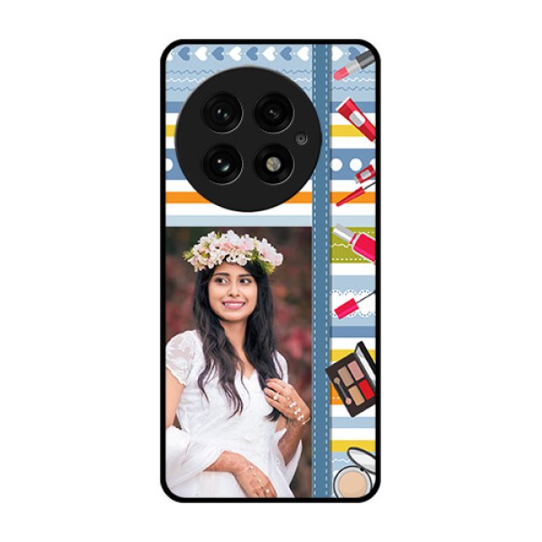 OnePlus 13 5G Custom Glass Phone CaseMakeup Icons Design