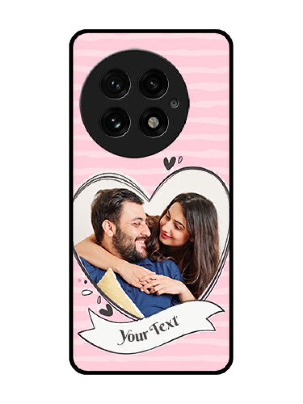 Custom OnePlus 13 5G Custom Glass Phone CaseVintage Heart Design