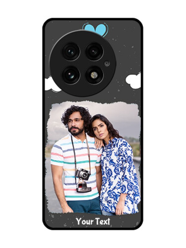 Custom OnePlus 13 5G Custom Glass Phone CaseSplashes With Love Doodles Design